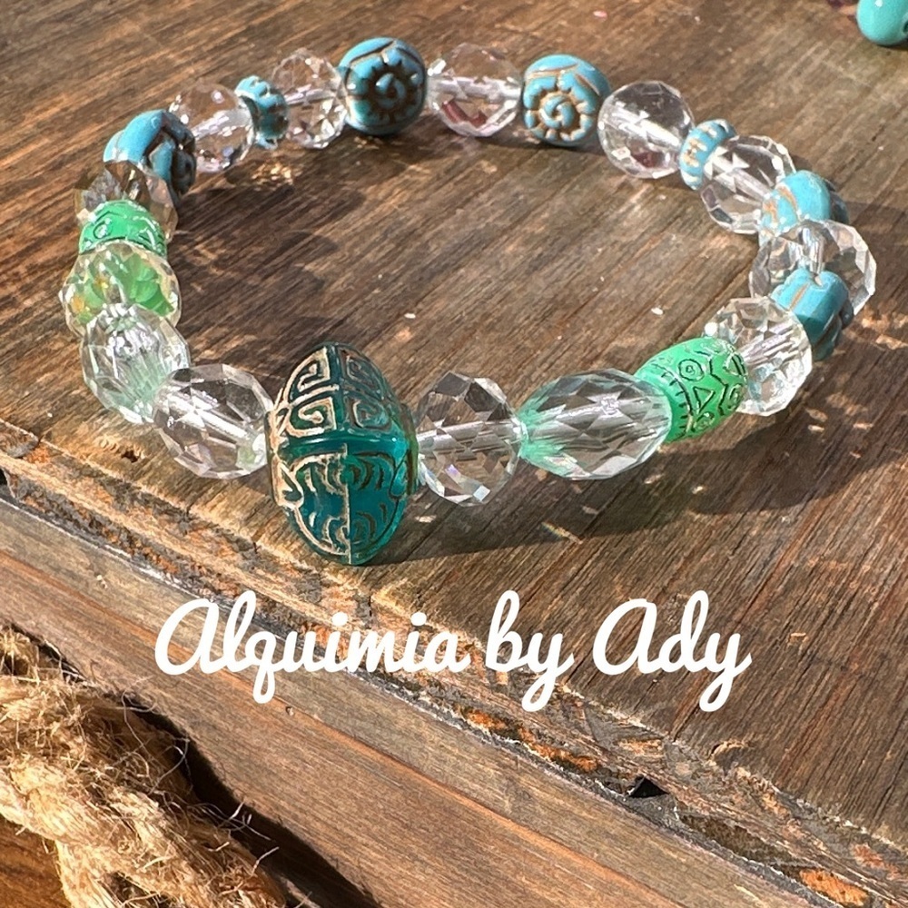 Alquimia Blue and White Crystal Bracelet